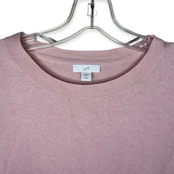 J. Jill cotton blend pink sweater size S petite - Picture 3 of 5